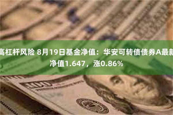 高杠杆风险 8月19日基金净值：华安可转债债券A最新净值1.647，涨0.86%